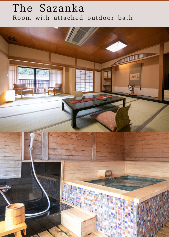 The Sazanka Room with attached outdoor bath